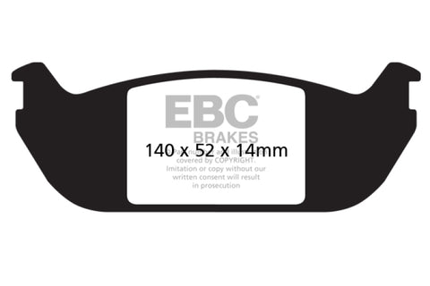 EBC 03-06 Lincoln Aviator 4.6 Greenstuff Rear Brake Pads - DP61686
