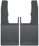 Husky Liners 09-16 Dodge Ram 1500/2500/3500 12in W Black Top & Weight Kick Back Front Mud Flaps - 17103