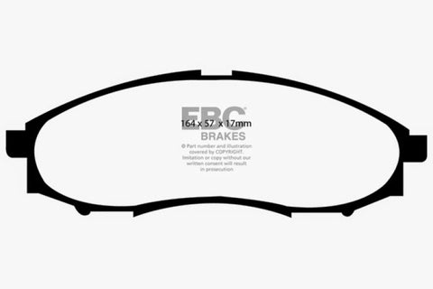EBC 03-04 Nissan Frontier 3.3 2WD Greenstuff Front Brake Pads - DP61316