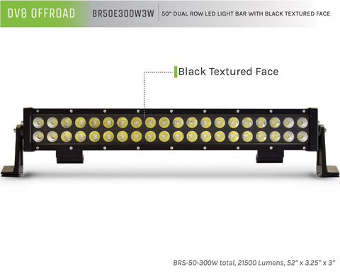 DV8 Offroad BRS Pro Series 50in Light Bar 300W Flood/Spot 3W LED - Black - BR50E300W3W