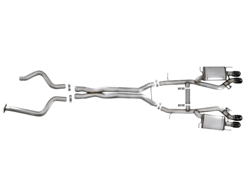 aFe MACHForce XP 3in 304SS Cat Back Exhaust s/ Black Tips 16-17 Cadillac ATS-V V6-3.6L (tt) - 49-34078-B