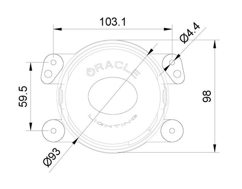 Oracle 100mm 15W Driving Beam LED Emitter - 6000K - 5823-001