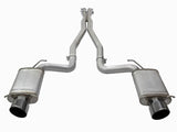 aFe Mach Force-Xp 3in CB Stainless Steel Dual Exhaust System w/ Black Tips 09-15 Cadillac CTS-V - 49-34063-B