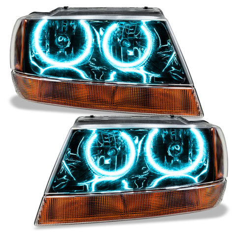 Oracle 99-04 Jeep Grand Cherokee SMD HL - Black - ColorSHIFT - 7167-330