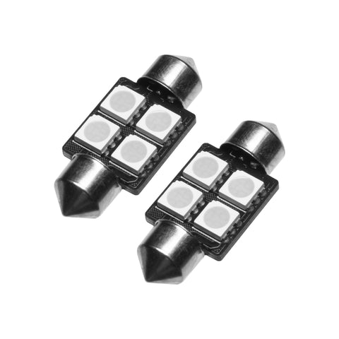 Oracle 33MM 4 LED 3-Chip Festoon Bulbs (Pair) - Blue - 5203-002