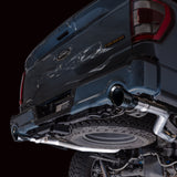 AWE Tuning 2021+ Ford F-150 Tremor (w/ Bumper Cutouts) 0FG Resonated Catback - Diamond Black Tips - 3015-33402