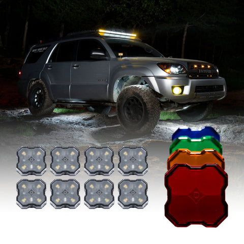 Diode Dynamics Stage Series SXS Rock Light Installer Kit - White Diffused M8 (8-pack) - DD7752
