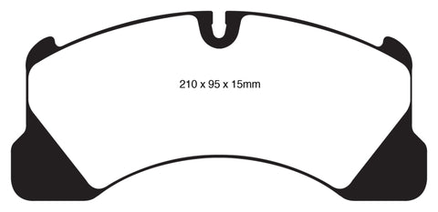 EBC 10+ Porsche Cayenne 3.0 Supercharged Hybrid Yellowstuff Front Brake Pads - DP41835R