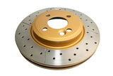 DBA 02-06 Mini Cooper Front Street Series Drilled & Slotted Rotor w/Gold Hat - DBA542X