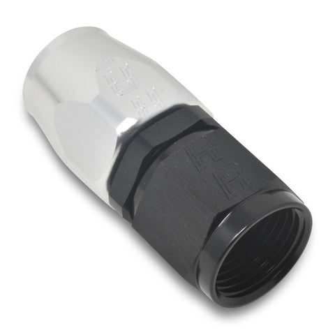 Russell Performance -16 AN Silver/Black Straight Full Flow Hose End - 610063