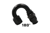 Aeromotive PTFE Hose End - AN-08 - 180 Deg - Black Anodized - 15363