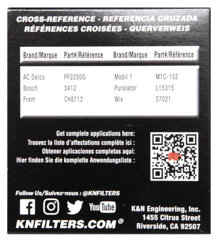 K&N Oil Filter OIL FILTER AUTOMOTIVE - HP-7002