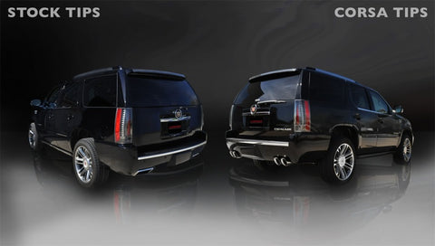 Corsa 2012-2014 Cadillac Escalade DUB 6.2L V8 Polished Sport Cat-Back Exhaust - 14886