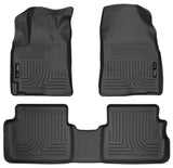 Husky Liners 09-12 Toyota Corolla/Matrix/Pontiac Vibe (FWD) WeatherBeater Combo Black Floor Liners - 98531