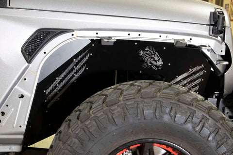 Fishbone Offroad 2018+ Jeep Wrangler/Gladiator - Black Powdercoat Front Inner Fenders - FB33193F