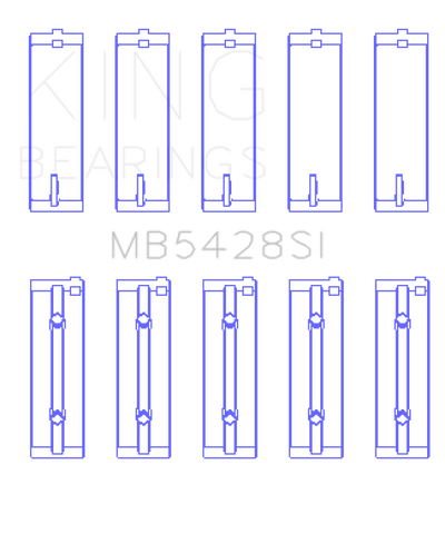 King Honda R16A/ R18A 2006- Current (Size 0.25) Main Bearing Set - MB5428SI0.25