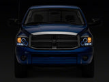 Raxiom 06-08 Dodge RAM 1500 LED Halo Projector Headlights- Blk Housing (Clear Lens) - R110149