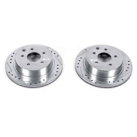 Power Stop 93-97 Infiniti J30 Rear Evolution Drilled & Slotted Rotors - Pair - JBR751XPR