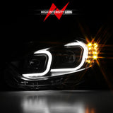 ANZO 2014-2015 Mazda 6 Projector Headlights w/ Plank Style Design Black - 121516