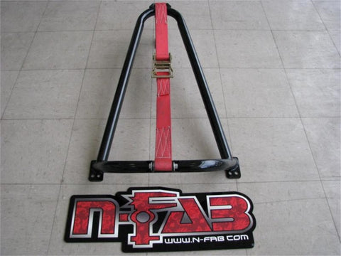 N-Fab Bed Mounted Tire Carrier Universal - Gloss Black - Black Strap - BM1TCBK