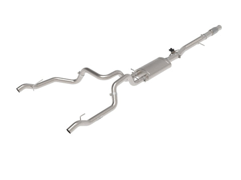 aFe Gemini XV 4in to Dual 3in 304 SS Cat-Back Exhaust w/ Cutout 19-21 GM Silverado/Sierra V8-6.2L - 49-34140