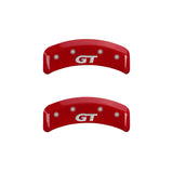 MGP 4 Caliper Covers Engraved Front Mustang Engraved Rear SN95/GT Red finish silver ch - 10095SMG1RD