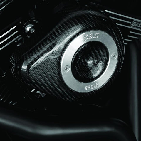 S&S Cycle 01-15 Fuel-Injected Softail Models Stealth Air Cleaner Kit w/ Carbon Fiber Cover - 170-0499