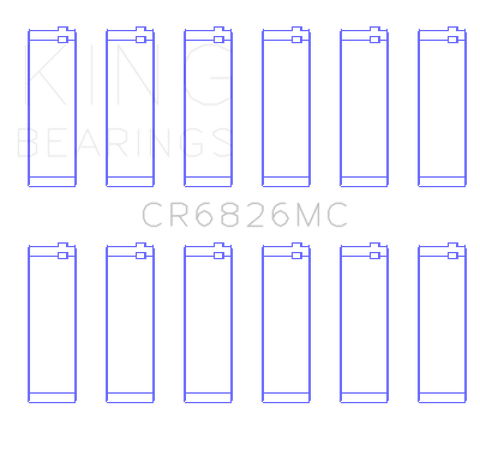 King Engine Bearings Holden 175/190 3.6L (Size +.026mm) Connecting Rod Bearing Set - CR6826MC.026