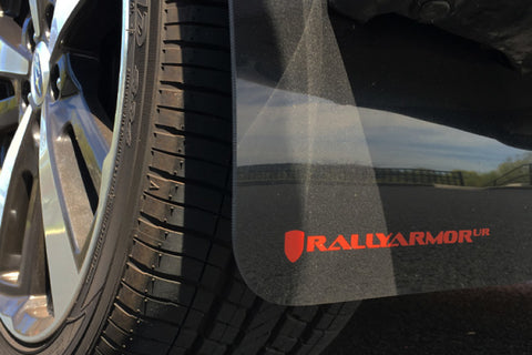 Rally Armor 17-23 Subaru Impreza 4D/5D Black UR Mud Flap w/White Logo - MF45-UR-BLK/WH