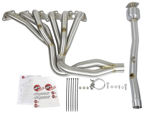 aFe Power Twisted Steel Long Tube Header & Connection Pipes (Street Series) 01-16 Nissan Patrol - 48-36105-YC