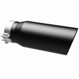 MagnaFlow Tip Stainless Black Coated Single Wall Round Single Outlet 5in Dia 4in Inlet 13in L - 35238