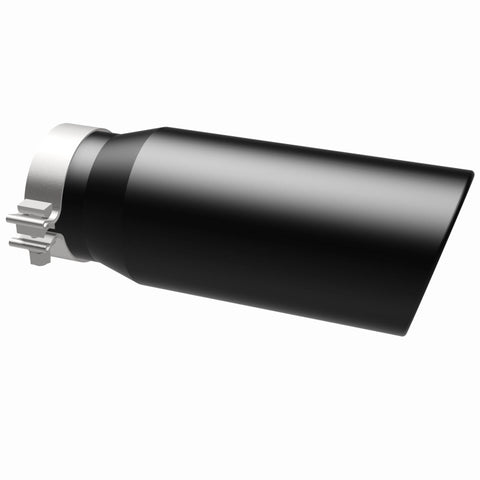 MagnaFlow Tip Stainless Black Coated Single Wall Round Single Outlet 5in Dia 4in Inlet 13in L - 35238