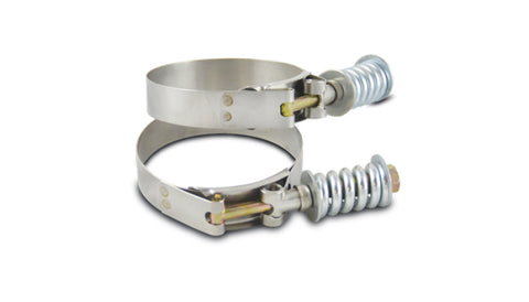 Vibrant SS T-Bolt Clamps Pack of 2 Size Range: 6.25in to 6.55in OD For use w/ 6in ID Coupling - 27860