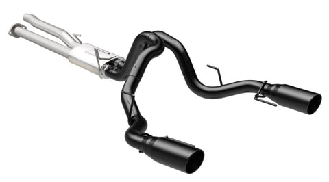 MagnaFlow SYS Cat-Back 2017 Ford F-150 Raptor 3.5L Dual Black Coated 3in Tips - 19350