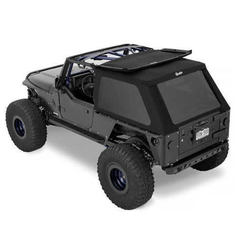 Bestop 04-06 Jeep Wrangler TJ Unlimited Trektop (Premium Black Twill) - 56821-17