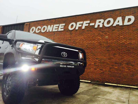 Road Armor 14-20 Toyota Tundra Stealth Front Winch Bumper w/Lonestar Guard - Tex Blk - 914R5B
