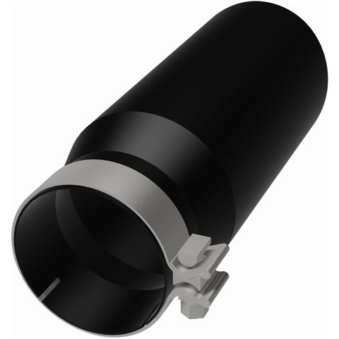 MagnaFlow Tip Stainless Black Coated Single Wall Round Single Outlet 5in Dia 4in Inlet 13in L - 35238