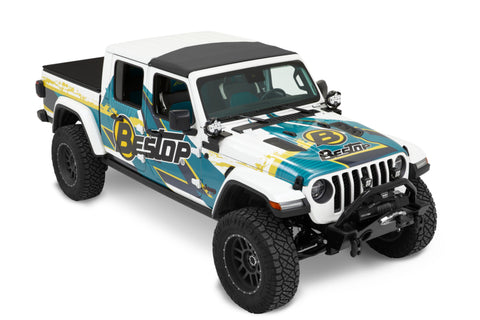 Bestop 20-26 Jeep Gladiator / 18-26 Wrangler JL Sunrider For Hardtop (Black Diamond) - 52454-35