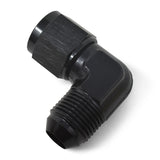 Russell Performance -6 AN 90 Degree Male AN to Female AN Fitting (Black) - 614805