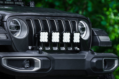 Diode Dynamics Jeep JL SS5 4-Pod CrossLink Grille Lightbar Kit Pro - Yellow Combo - DD7269