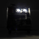 AlphaRex 16-18 Chevy 1500HD NOVA-Series LED Proj Headlights BK w/Actv Lgt/SeqSig & DRL (Req 810023) - 880237