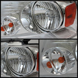 xTune Ford F150 04-08 Amber Crystal Headlights Chrome HD-JH-FF15004-AM-C - 5069825