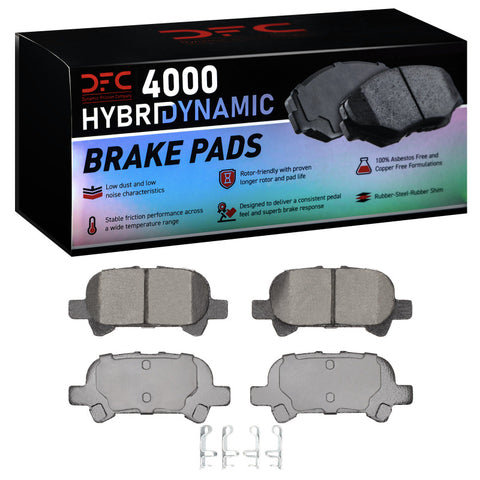 DFC 00-08 Toyota Solara Rear 4000 Hybridynamic Brake Pads - 4000-0828-00