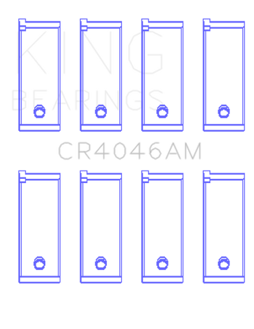 King Engine Bearings Honda D16A/D16Y/D16Z 1590Cc (Size +1.0mm) Connecting Rod Bearing Set - CR4046AM1.0