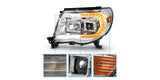 Raxiom 05-11 Toyota Tacoma Axial Series Switchback Proj Headlights- Chrome- Clear Lens - TT23362