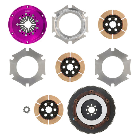 Exedy 1990-1996 Nissan 300ZX Turbo V6 Hyper Triple Cerametallic Clutch Rigid Disc Push Type Cover - NM063SR