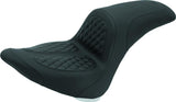 Mustang 06-17 Harley Softail Wide Tire (200mm) Fastback 1PC Seat w/Diamond Stitch - Black - 76982