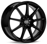 Enkei EDR9 17x7 5x100/114.3 45mm offset 72.6 Bore Diameter Black Wheel - 441-770-0245BK