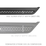 Go Rhino Dominator Extreme DSS Sliders - Tex Blk - 68in - DSS60068T