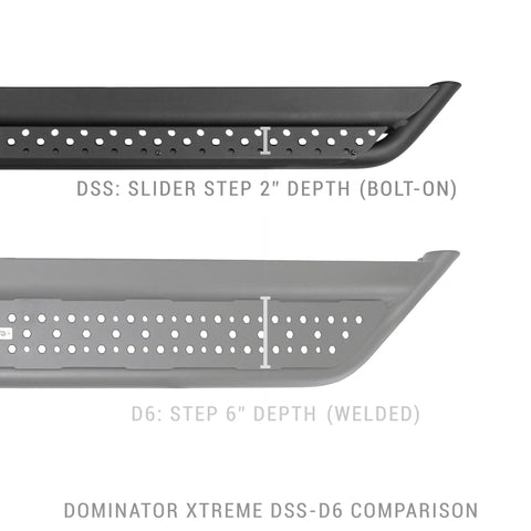 Go Rhino Dominator Extreme DSS Sliders - Tex Blk - 68in - DSS60068T